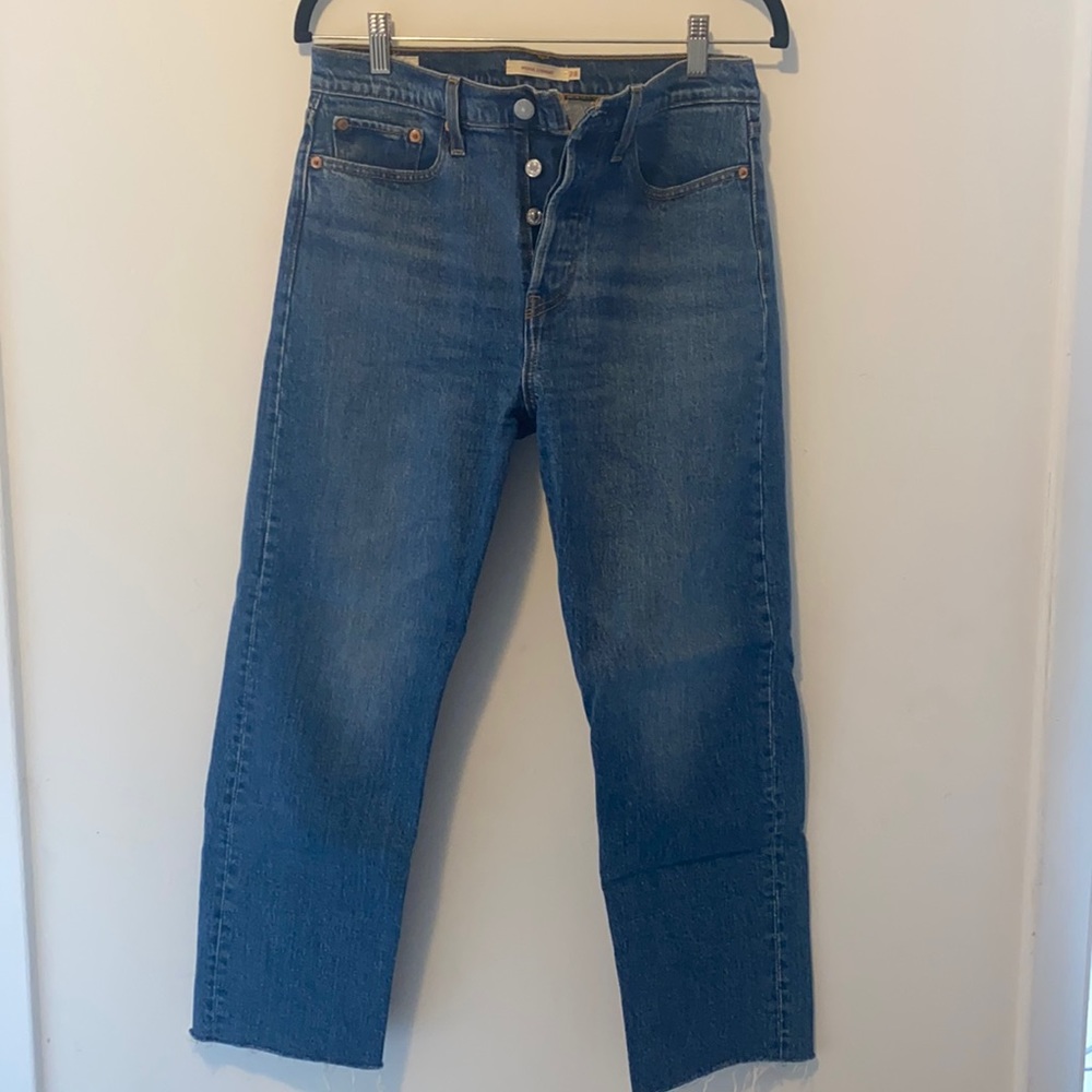 Levi’s wedgie straight dark wash